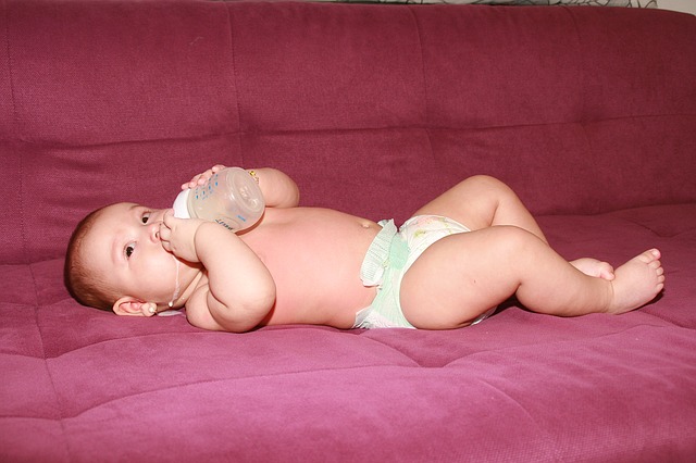 Baby drinking milk